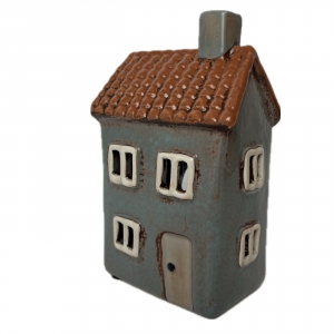 Keramický domeček na čajovou svíčku 9x15x7cm Typ E