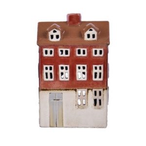 Keramický domeček na svíčku 11,5x18,5x8cm C