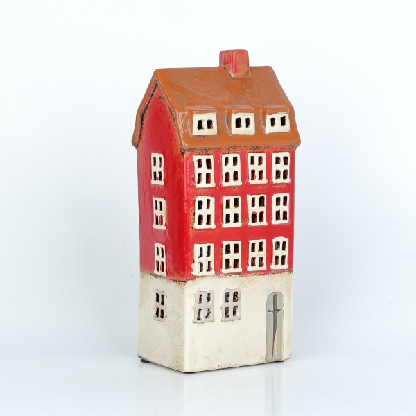 Keramický domeček na svíčku 11,5x25x7,5cm B