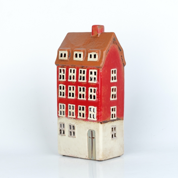 Keramický domeček na svíčku 11,5x25x7,5cm B