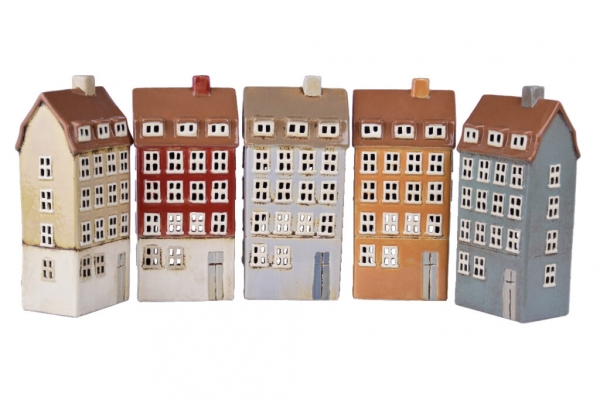 Keramický domeček na svíčku 11,5x25x7,5cm B