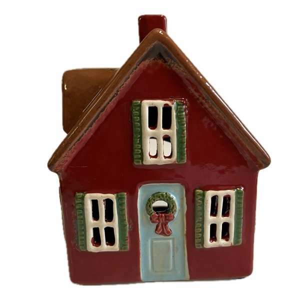 Keramický domeček na svíčku 2025 - 13,5 x 17,5 x 10,5 cm Typ B