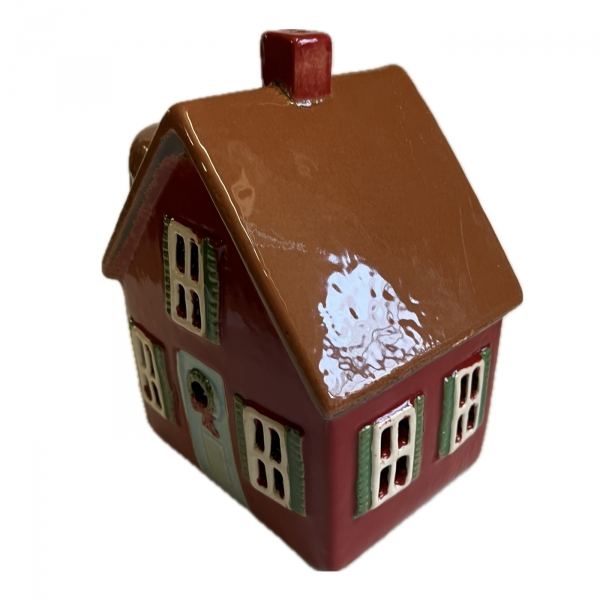 Keramický domeček na svíčku 2025 - 13,5 x 17,5 x 10,5 cm Typ B