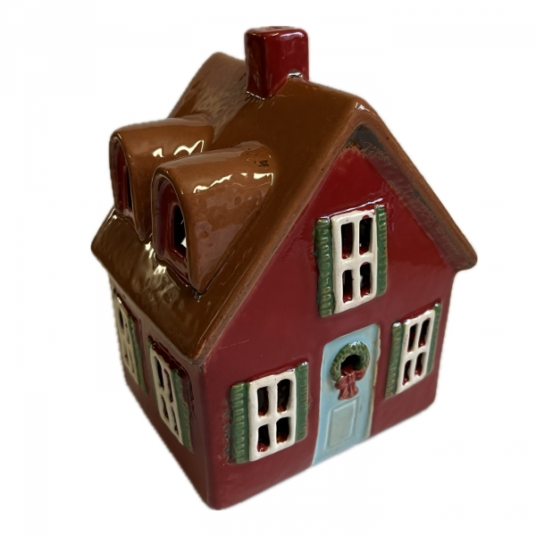 Keramický domeček na svíčku 2025 - 13,5 x 17,5 x 10,5 cm Typ B