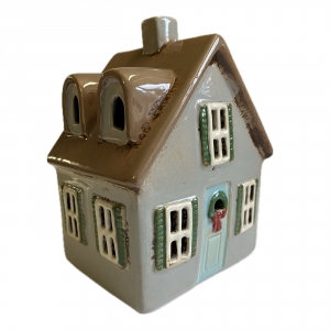 Keramický domeček na svíčku 2025 - 13,5 x 17,5 x 10,5 cm Typ C