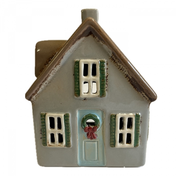 Keramický domeček na svíčku 2025 - 13,5 x 17,5 x 10,5 cm Typ C