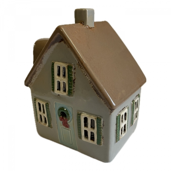 Keramický domeček na svíčku 2025 - 13,5 x 17,5 x 10,5 cm Typ C