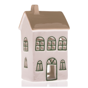 Keramický domeček na svíčku 9,8 x 17,4 x 7,5 cm