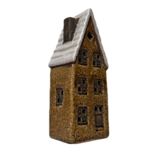 Keramický domeček Vánoce 2024 - 7,5 x 5,5 x 18,5 cm Typ B