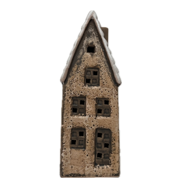 Keramický domeček Vánoce 2024 - 7,5 x 5,5 x 18,5 cm Typ C