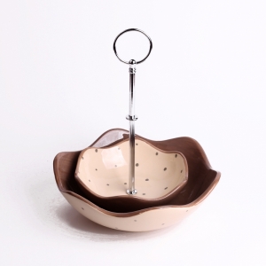 Keramický etažér Grey dot 23cm