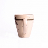 Keramický hrnek Grey dot 11x13,5cm