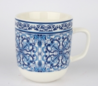 Keramický hrnek modré ornamenty 11x8,5x10cm 