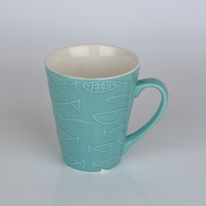 Keramický hrnek ryby tyrkys 290ml