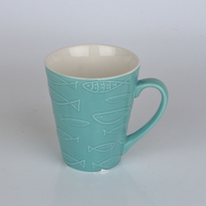 Keramický hrnek ryby tyrkys 290ml