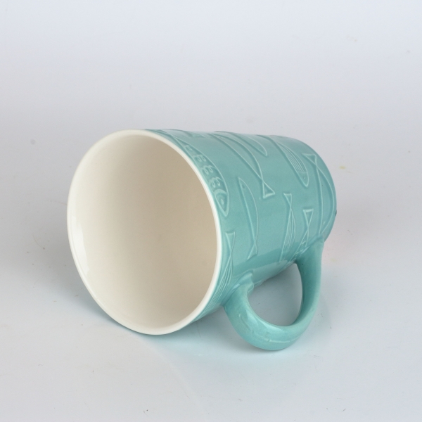 Keramický hrnek ryby tyrkys 290ml