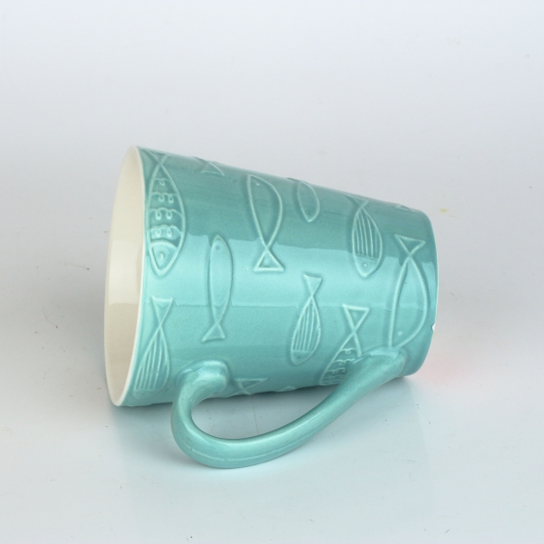 Keramický hrnek ryby tyrkys 290ml