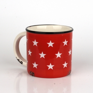 Keramický hrnek s hvězdami 10x15cm