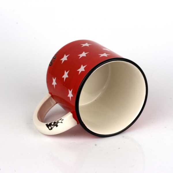 Keramický hrnek s hvězdami 10x15cm