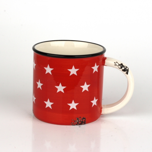 Keramický hrnek s hvězdami 10x15cm