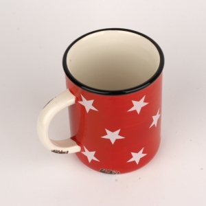 Keramický hrnek s hvězdami 13x15cm