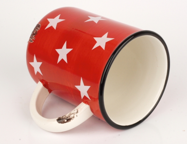 Keramický hrnek s hvězdami 13x15cm