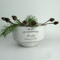 Keramický květináč bílý 25x15x×25cm