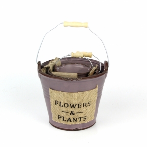 Keramický květináč fialový (3ks) 