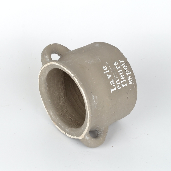 Keramický květináč La vie hnědý