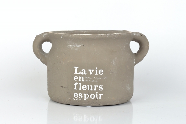 Keramický květináč La vie hnědý