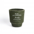 Keramický květináč tmavě zelený malý 14,5×15,5×14,5cm