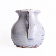 Keramický květník - buclák bílý 19cm