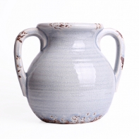 Keramický květník - buclák bílý 19cm