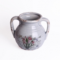 Keramický květník - buclák bílý 19cm