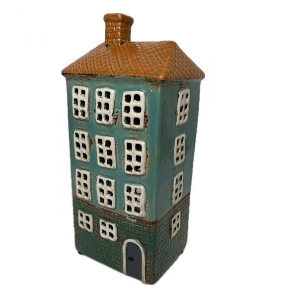 Keramický svícen domeček B 11 x 24,5 x 9,5 cm