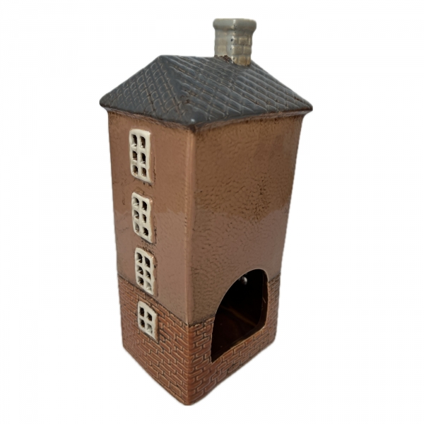 Keramický svícen domeček C 11 x 24,5 x 9,5 cm