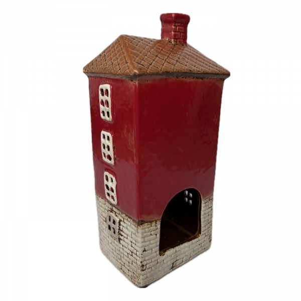 Keramický svícen domeček E 11 x 24,5 x 9,5 cm