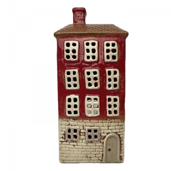 Keramický svícen domeček E 11 x 24,5 x 9,5 cm