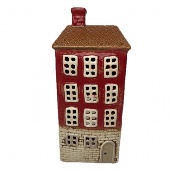 Keramický svícen domeček E 11 x 24,5 x 9,5 cm