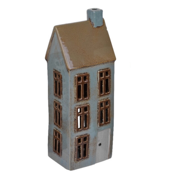 Keramický svícen domeček na čajovou svíčku