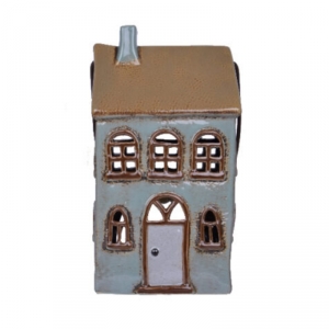 Keramický svícen domeček s rukojetí