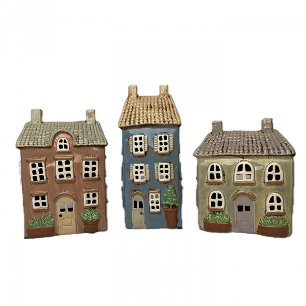 Keramický svícen domek 16 x 23 x 10,5 cm