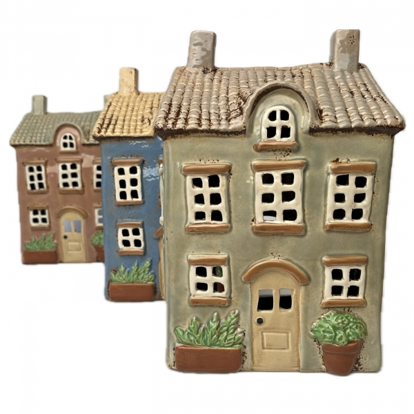 Keramický svícen domek 16 x 23 x 10,5 cm