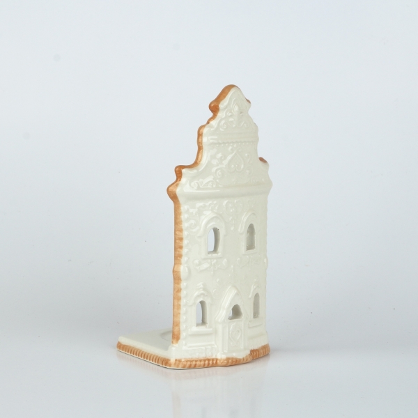 Keramický svícen kostelíček 11x18,5x9cm