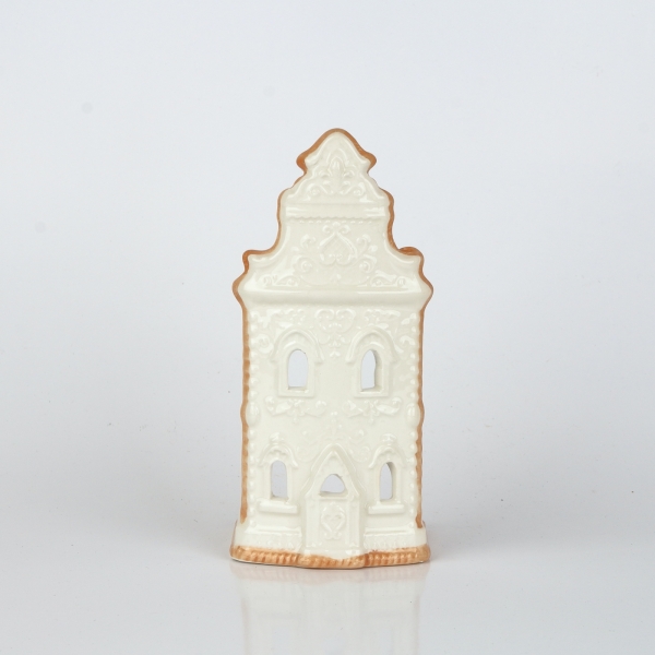 Keramický svícen kostelíček 11x18,5x9cm