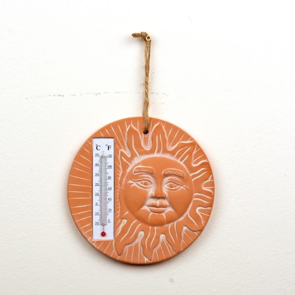 Keramický venkovní teploměr slunce 17,5cm