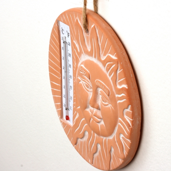 Keramický venkovní teploměr slunce 17,5cm