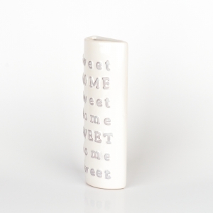 Keramický zvlhčovač vzduchu bílý Sweet home 7,6x20,2x3,6cm