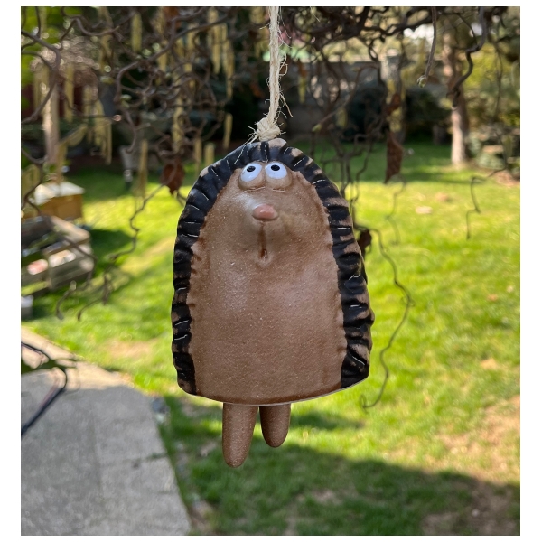 Keramický zvonek ježek 30cm
