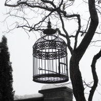 Klec na ptáčka retro 47cm